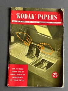 Kodak Papers, 1948 Paperback for Binder, Kodak Photographic Handbook - Picture 1 of 1