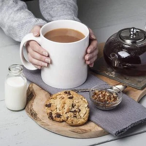 Extra Large Big Mug 1.3 Pint Coffee, Tea, Soup Chunky Mug, Porcelain White - Picture 1 of 11