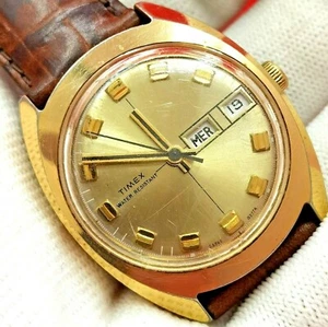 TIMEX - FRANCE - VINTAGE WATCH - HAND WINDING - DAY & DATE - RUNS - #IDFC - Picture 1 of 8