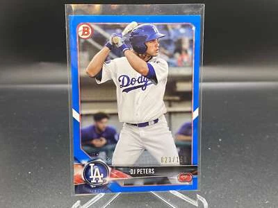 DJ Peters 2018 Bowman Prospects Blue BP31 /150 Dodgers - Image 1 of 2