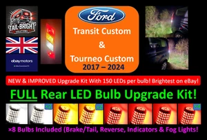 *New & Improved* FORD Transit & Tourneo Custom Rear LED Bulb Upgrade Kit 2017-24 - Picture 1 of 12
