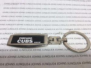 CHICAGO CUBS BASEBALL KEYCHAIN New Silver ring Black/White “Chicago Cubs 2009” - Picture 1 of 3