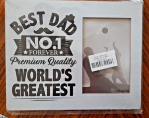 Best Dad no.1 forever wood Picture frame brand new hang/mount/stand - Picture 1 of 3