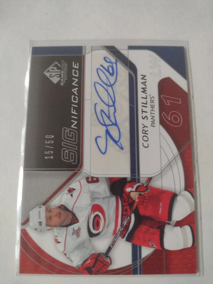 2008-09 SP Game Used SIGnificance Autograph Auto Cory Stillman 15/50  - Image 1 of 1