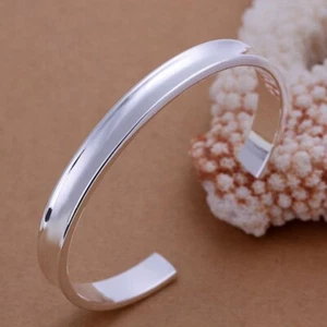 Splendido Bracciale Bracciale Polsino Boemo Argento Sterling 925 Modello Vuoto HQ Donna Aperto - Foto 1 di 7
