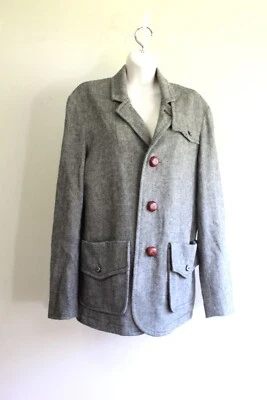 Chaqueta Blazer Retro Años 30 Anthropologie Tweed Mujer M Lana Viscosa Marrón Trovada Foto 1 de 4