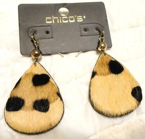 Orecchini Chicos design stampa leopardata nuovi con etichetta camoscio - Foto 1 di 2