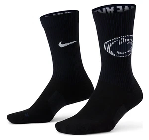NIKE College Multiplier Penn State Univ 2 Pk Black Grey Crew Socks NEW Mens M  L - Picture 1 of 15