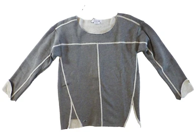 NUEVO CON ETIQUETAS LACOSTE Pierre Argent Lurex LS Sudadera Mujer 34 Gris/Plateado 96% Algodón Foto 1 de 4