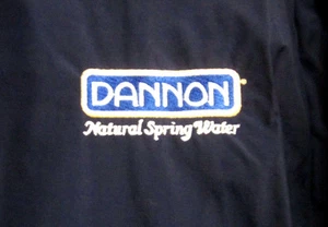 DANNON NATURAL SPRING WATER nylon jacket XL vtg retro Groupe Danone embroidery - Picture 1 of 2