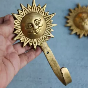 Gancio da parete vintage sole celeste dio greco antico appendiachiavi metà secolo moderno - Foto 1 di 8