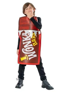 Child Willy Wonka Chocolate Bar Roald Dahl Book Week Fancy Dress Costume - Picture 1 of 2