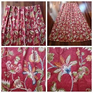 2 Qualitätsstoff Exotische Blumen Ranken Textil Meterware Vorhänge/Gardinen 33x94 - Bild 1 von 17