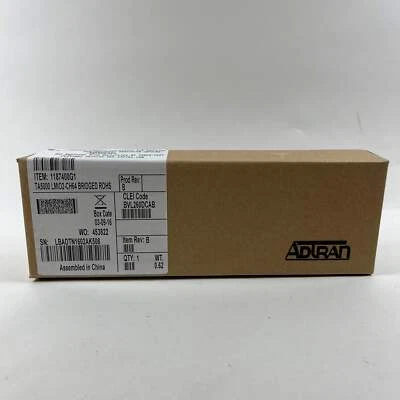 New ADTRAN TA5000 LMIO2-CH64 BRIDGED REAR PANEL 1187400G1 - Image 1 of 4