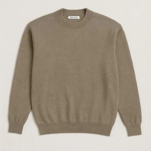 Pronto Uomo Sweater Men XL Tan Beige Pullover Crew Neck Long Sleeve Classic Knit - Picture 1 of 5