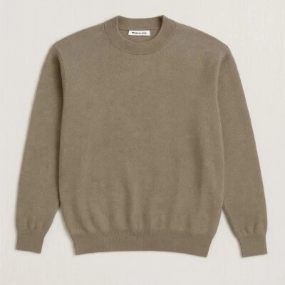 Suéter Pronto Uomo Hombres XL Beige Tostado Pullover Cuello Redondo Manga Larga Clásico Tejido Foto 1 de 4