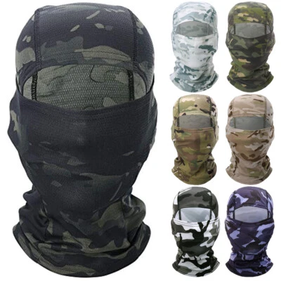 Máscara facial completa camuflaje pasamontañas protección UV esquí capucha táctica cubierta shiesty Foto 1 de 4