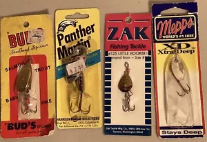 NOS Discontinued Set Of 4 Mepps Zak Panther Martin Bud’s Spinners Fishing Lures - Picture 1 of 7