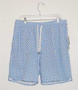 NWT Fair Harbor Men's Blue Schooner Lined Anchor Swim Trunks sz XXL  37-39"W - Picture 1 of 14