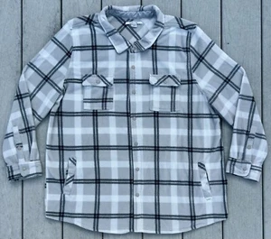 O'Neill Flannel Super Fleece Shirt Womens XXL Plaid Snap Button Up Plaid Pockets - Picture 1 of 9