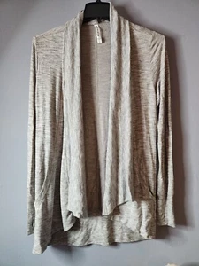 Athleta Sweater Size Small Pranayama Wrap Open Cardigan Space Dye Pockets Soft - Picture 1 of 4