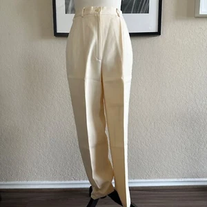 Vintage Anne Klein Petite Wollhose High Waist Größe 4 cremefarben gefüttert - Bild 1 von 9