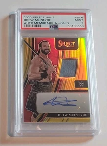 2022 Panini WWE Select DREW McINTYRE GOLD PRIZM AUTO RELIC SSP /10 - PSA 9 MINT - Picture 1 of 4