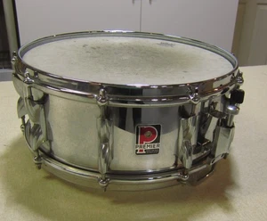 Vintage Premier Snare Drum 6 1/2" x 14" 10 Lugs Made In England - Picture 1 of 8