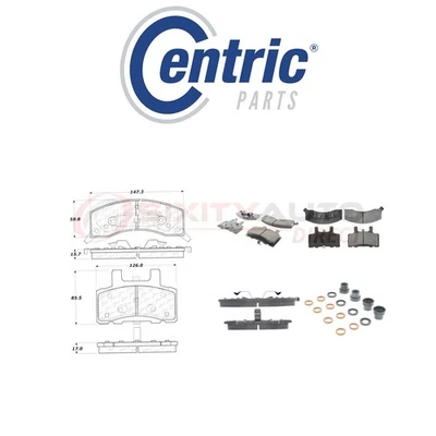 Centric Posi Quiet Metallic Brake Pads w Shims for 1994-1999 GMC K2500 qv Foto 1 de 4