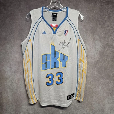 NWT Autographed VTG Adidas WNBA Chicago Sky Stephanie Raymond 33 Jersey Womens L - Image 1 of 4