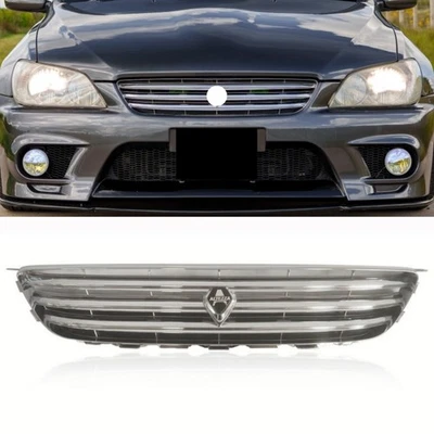 Front Chrome Grille For 2001-2005 Lexus IS300 IS200 Altezza Style W/Black Emblem - Image 1 of 4