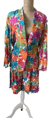 Conjunto de traje corto blazer bermuda deportivo de 2 piezas Liz Claiborne de colección para mujer M/L Petite Foto 1 de 4