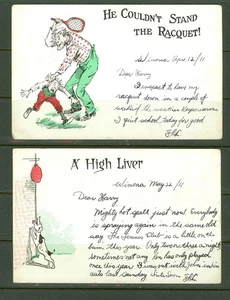 CANADA WINOWA ONT 1911 TENNIS PPC WITH TEXT RE TENNIS IN THE AREA - Picture 1 of 2