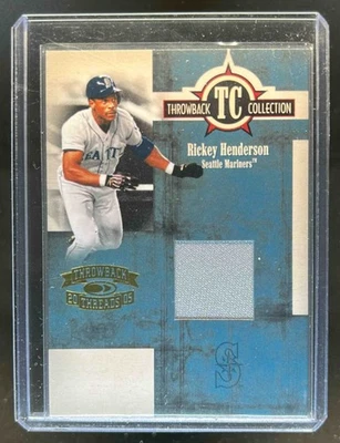 Camiseta deportiva Donruss Throwback Threads Rickey Henderson Collection 2005 #104/500 Foto 1 de 2