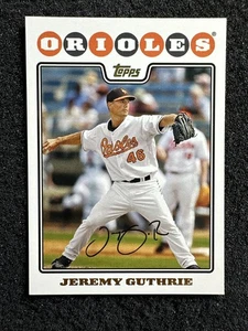 Jeremy Guthrie #311 2008 Topps Béisbol Lámina de Oro Baltimore Orioles - Imagen 1 de 2