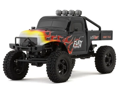 Furitek FX118 Fury Wagon 1/18 RTR Brushless Rock Crawler (Black/Flames) - Image 1 of 4