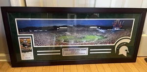 2014 ROSE BOWL FOOTBALL GAME FRAMED PICTURE MICHIGAN STATE MSU SPARTANS STANFORD - Picture 1 of 16