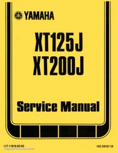 Yamaha XT125J XT200J 1982 manual de servicio de motocicleta - Imagen 1 de 1