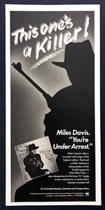 1985 Miles Davis photo "You're Under Arrest" Album Release vintage print ad - Picture 1 of 1