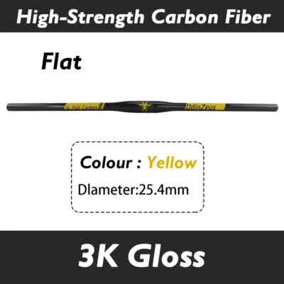 Piezas de manillar de bicicleta de montaña fibra de carbono MTB BMX manillar de bicicleta 25,4/31,8 mm Foto 1 de 4