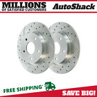 Rear Drilled Brake Rotors Pair 2 for Dodge Grand Caravan Chrysler Town & Country Volkswagen Routan