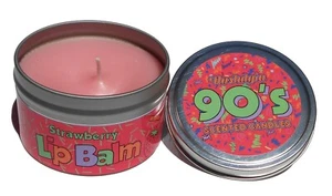 Nostalgic 1990s Strawberry Lip Smackers Scented Candle. Cool Candle. Unique Gift - Picture 1 of 1