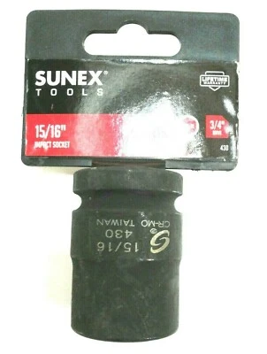 Sunex Tools 3/4" Drive 15/16" Impact Socket SAE Metric   - Image 1 of 4