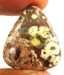 33.05 CT Naturale Leopardo Pelle Diaspro Loose Gemma Cabochon Filo Intrecciato - - Picture 1 of 2
