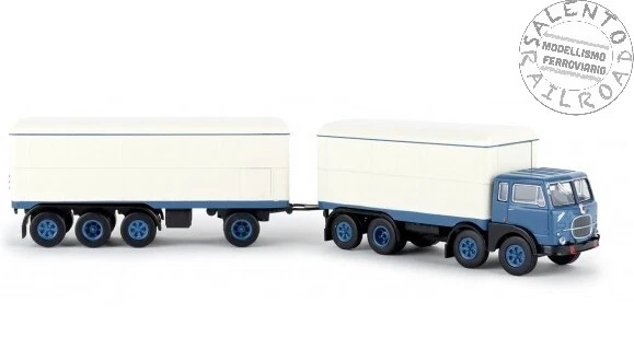 BREKINA 58420 camion Fiat 690 Millepiedi con cassone isotermico colore blu in sc - Immagine 1 di 1
