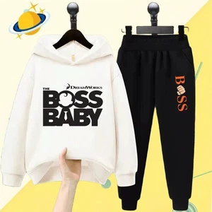 Cartoon BOSS children hoodie long sleeve trousers sweatshirt boys and girls - Picture 1 of 6