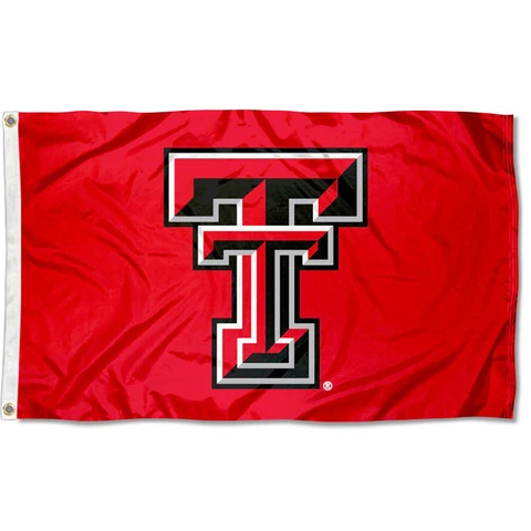 Texas Tech Red Raiders Flag TTU Red Large 3x5 Cover