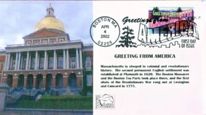 Toms Cachets 3581 Greetings from America Massachusetts - Picture 1 of 1