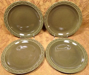 4 vintage retro 1970's SHEFFIELD USA Granada green & arches 10" dinner plates - Picture 1 of 4