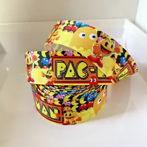 VIDEOJUEGO PACMAN DE LOS AÑOS 80 PACMAN FANTASMAS ARCADE PERSONAJE DE CINTA GRUESGRAIN - Imagen 1 de 1